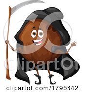 Poster, Art Print Of Grim Reaper Coconut Food Fruit Mascot