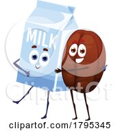 Poster, Art Print Of Coffee Bean And Milk Food Mascots