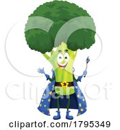Poster, Art Print Of Wizard Broccoli Vegetable Food Mascot