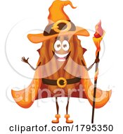 Wizard Pecan Nut Food Mascot by Vector Tradition SM