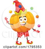 Juggling Pumpkin Vegetable Food Mascot by Vector Tradition SM