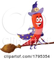 Poster, Art Print Of Witch Chili Pepper Vegetable Food Mascot