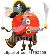 Pirate Tomato Vegetable Food Mascot by Vector Tradition SM