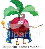 Wizard Beet Vegetable Food Mascot by Vector Tradition SM