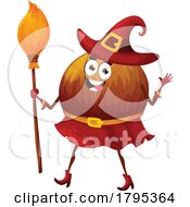 WItch Hazelnut Food Mascot by Vector Tradition SM