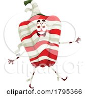 Mummy Red Bell Pepper Vegetable Food Mascot by Vector Tradition SM