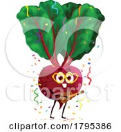 Poster, Art Print Of Party Beet Vegetable Food Mascot