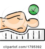 Poster, Art Print Of Icon Of Someone Sleeping On An Orthopedic Mattress