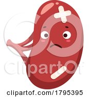 Poster, Art Print Of Cartoon Sick Spleen Human Organ Mascot