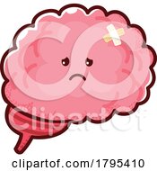 Poster, Art Print Of Cartoon Sick Brain Human Organ Mascot