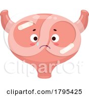 Poster, Art Print Of Cartoon Sick Bladder Human Organ Mascot