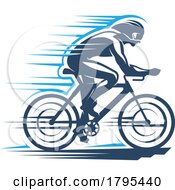 Poster, Art Print Of Fast Bicyclist Cycling On A Bike