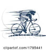 Poster, Art Print Of Fast Bicyclist Cycling On A Bike