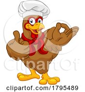 Poster, Art Print Of Chicken Chef Rooster Cockerel Thumbs Up Perfect
