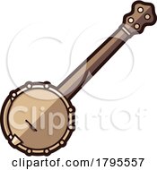 Poster, Art Print Of Banjo With 4 Chords Instrument Icon