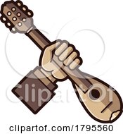 Poster, Art Print Of Hand Holding A Baglamas Instrument Icon