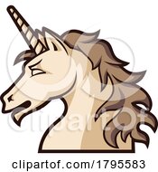 Poster, Art Print Of Profiled Unicorn Head