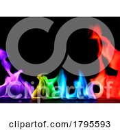 Poster, Art Print Of Background Of Colorful Flames On Black