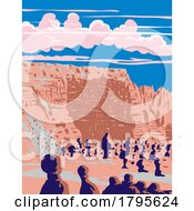 Poster, Art Print Of Hoodoos In Goblin Valley State Park Emery County Utah Usa Wpa Art Poster