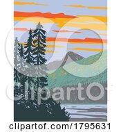 Poster, Art Print Of Waptus Lake In Wenatchee National Forest Washington State Wpa Poster Art
