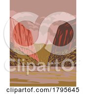 Sumidero Canyon National Park In Chiapas Mexico WPA Art Deco Poster
