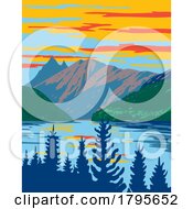 Ross Lake Within Ross Lake National Recreation Area Washington State WPA Poster Art