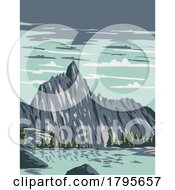 Prusik Peak In The Enchantments Within Alpine Lakes Wilderness Washington State WPA Poster Art