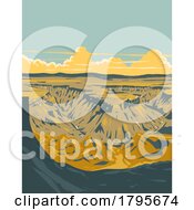 Poster, Art Print Of Fish River Canyon Or Visrivier Kuil In Namibia Southern Africa Wpa Art Deco Poster