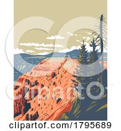 Poster, Art Print Of Cedar Breaks National Monument Natural Amphitheater Cedar City Utah Usa Wpa Art Poster