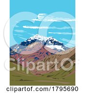 Poster, Art Print Of Aconcagua Provincial Park In Mendoza Province Argentina Wpa Art Deco Poster