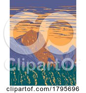 Hozomeen Mountain Within Ross Lake National Recreation Area Washington State WPA Poster Art