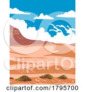 Coral Pink Sand Dunes State Park In Kane County Utah USA WPA Art Poster by patrimonio