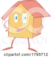 Poster, Art Print Of Cartoon Happy House Mascot