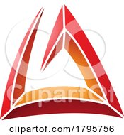 Red And Orange Triangular Spiral Letter A Icon