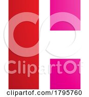 Poster, Art Print Of Red And Magenta Rectangular Letter C Icon