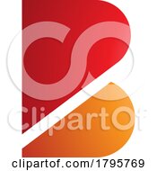 Poster, Art Print Of Red And Orange Bold Letter B Icon