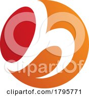 Poster, Art Print Of Red And Orange Circle Shaped Letter H Icon