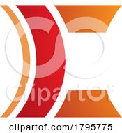 Poster, Art Print Of Red And Orange Lens Shaped Letter C Icon