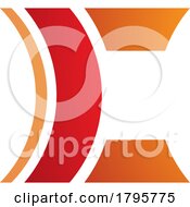 Red And Orange Lens Shaped Letter C Icon