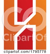 Red And Orange Letter H Icon With Vertical Rectangles