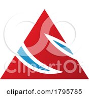 Red And Blue Triangle Shaped Letter S Icon