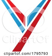 Poster, Art Print Of Red And Blue Uppercase Letter Y Icon