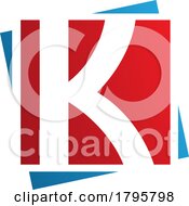 Red And Blue Square Letter K Icon