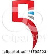 Poster, Art Print Of Red And Blue Square Shaped Letter Q Icon