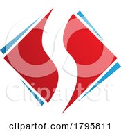 Red And Blue Square Diamond Shaped Letter S Icon