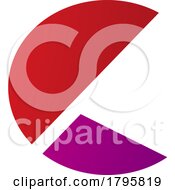 Poster, Art Print Of Red And Magenta Letter C Icon With Half Circles