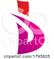 Poster, Art Print Of Red And Magenta Bold Spiky Letter B Icon