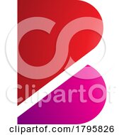 Poster, Art Print Of Red And Magenta Bold Letter B Icon