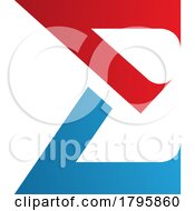 Poster, Art Print Of Red And Blue Sharp Elegant Letter E Icon