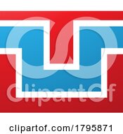 Red And Blue Rectangle Shaped Letter U Icon